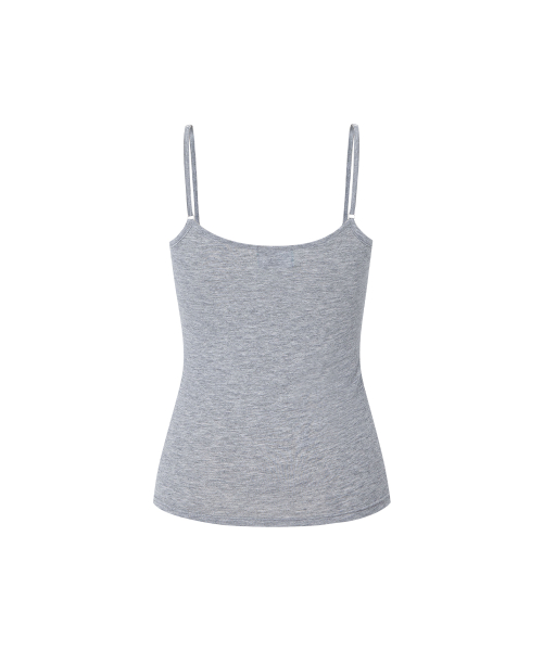 Miu Basic Sleeveless Top (Melange Grey)