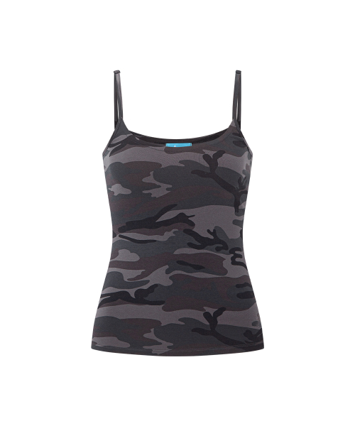 Miu Camo Sleeveless Top (Charcoal)