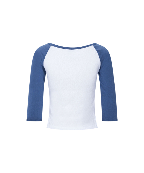 Solene Basic Raglan Long Sleeve Top (White)