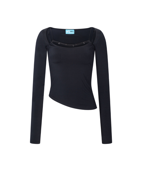 Kehlani Long Sleeve Top (Black)