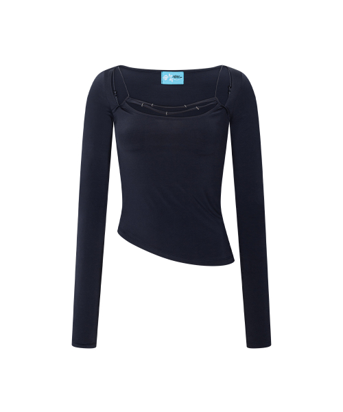 Kehlani Long Sleeve Top (Charcoal)