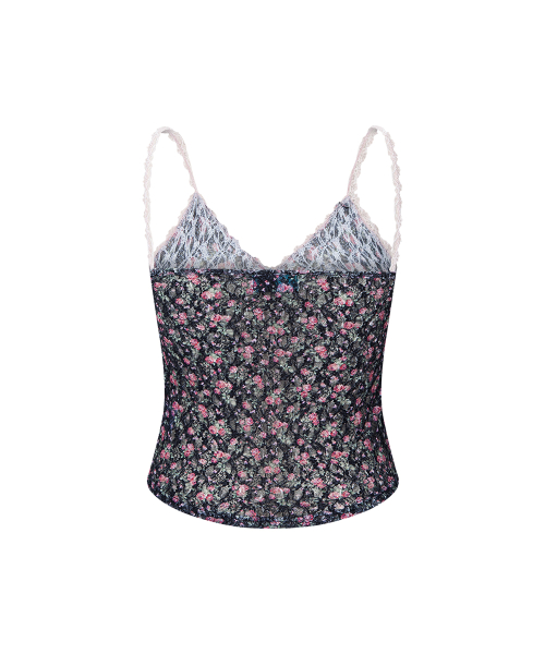 Maisie Lace Sleeveless Top (Black)
