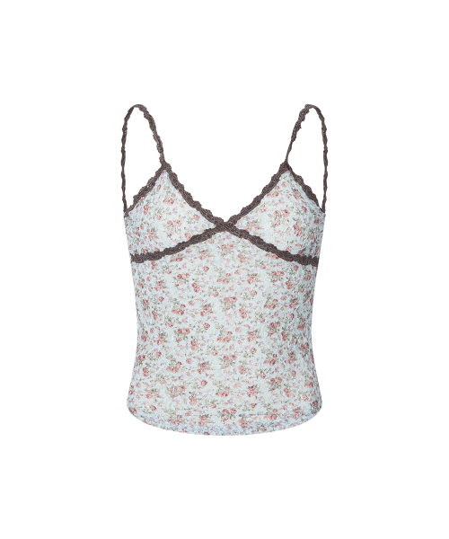 Maisie Lace Sleeveless Top (Soft Mint)