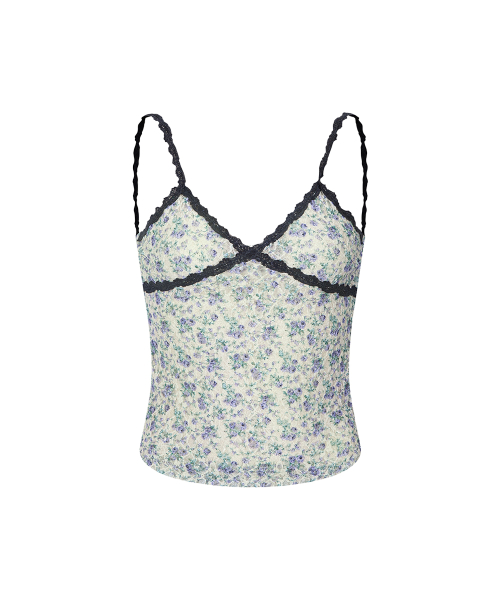 Maisie Lace Sleeveless Top (Custard)