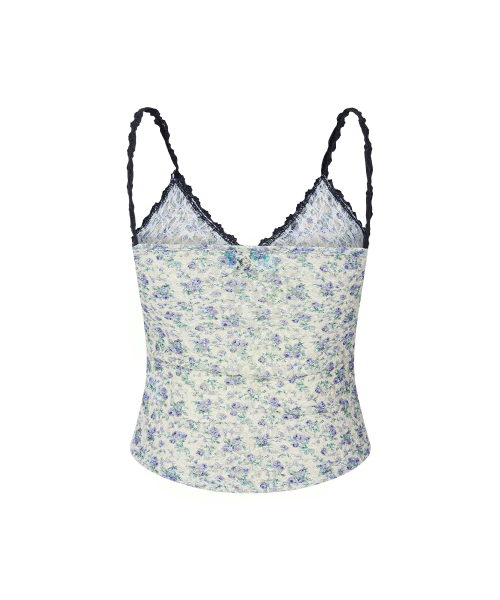 Maisie Lace Sleeveless Top (Custard)