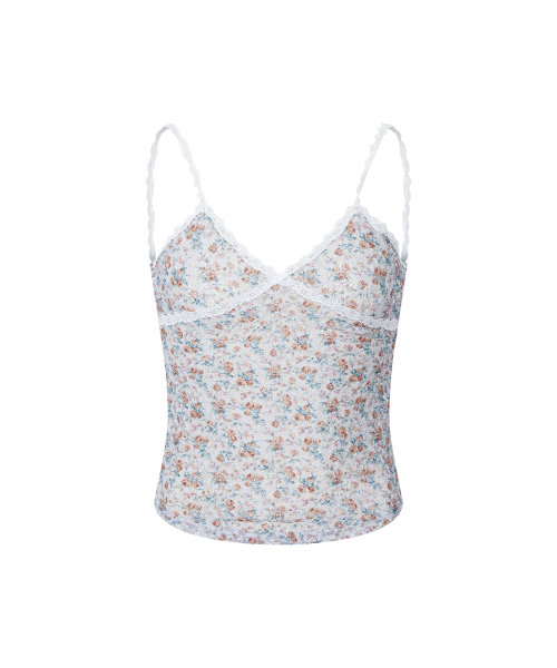 Maisie Lace Sleeveless Top (Fog)