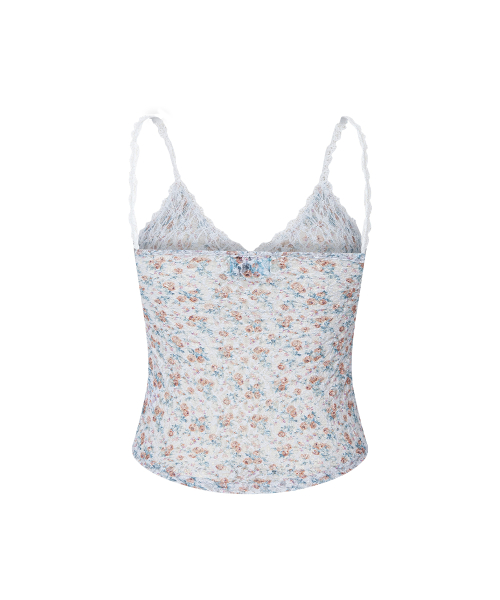 Maisie Lace Sleeveless Top (Fog)