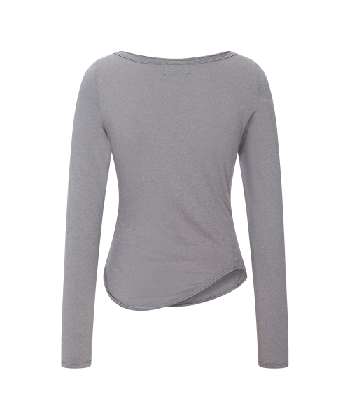 Sabine Basic Long Sleeve Top (Vintage Grey)