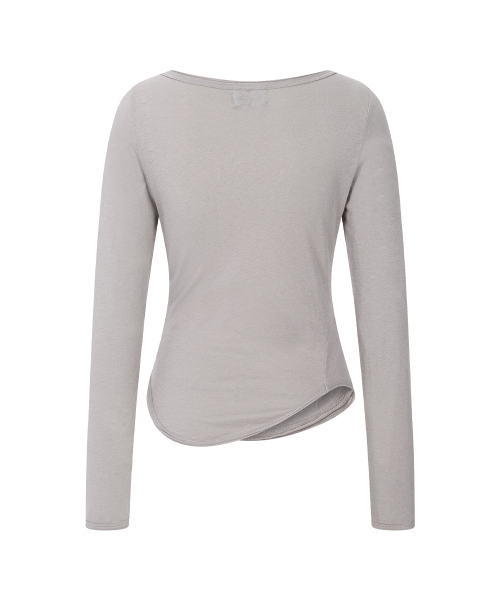 Sabine Basic Long Sleeve Top (Sand)