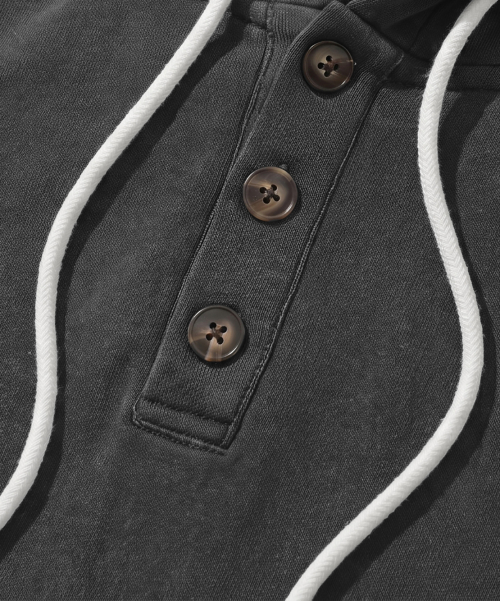 VLAD RAGLAN HENLEY NECK HOODED T-SHIRT_2 COLOR
