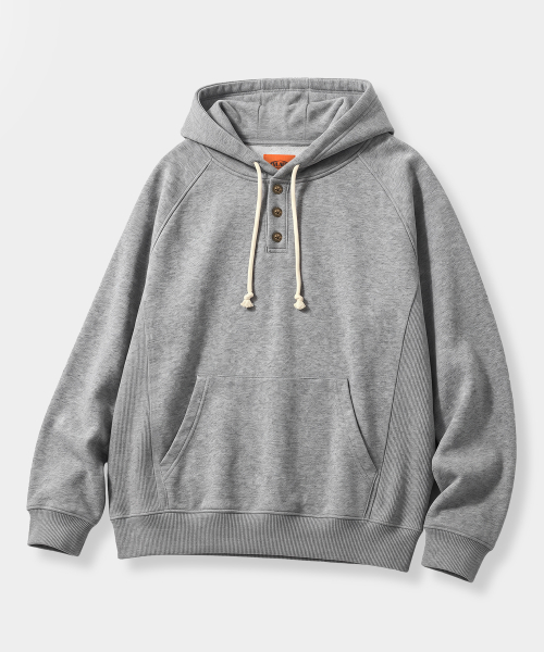VLAD RAGLAN HENLEY NECK HOODED T-SHIRT_2 COLOR