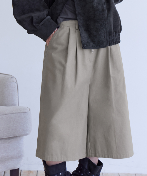 Cotton Twill Bermuda Shorts, GREIGE