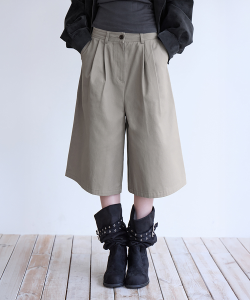 Cotton Twill Bermuda Shorts, GREIGE