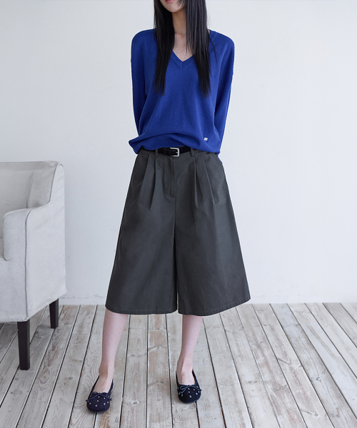 Cotton Twill Bermuda Shorts, CHARCOAL