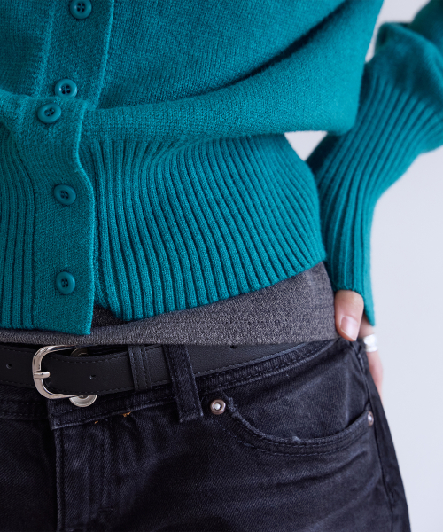 Soft High Neck Cardigan, TURQUOISE GREEN