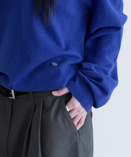 Cashmere Merino V-Neck Knit, COBALT BLUE