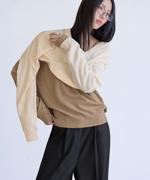 Essential Washable Round Knit, CAMEL BEIGE