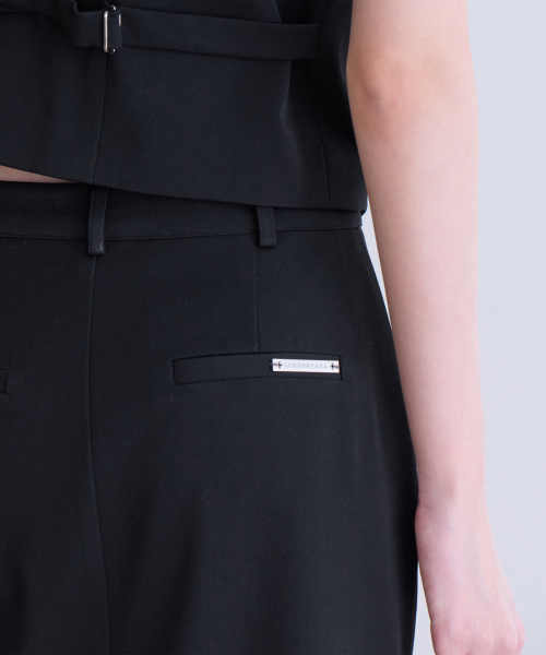 [SET-UP] Essential Tailored Long Skirt, BLACK
