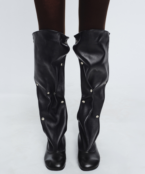 SNAP STRETCH HIGH BOOTS_black