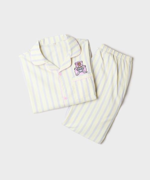[TOM AND JERRY] Flannel Pajamas (Yellow)_SPPPG4TU01