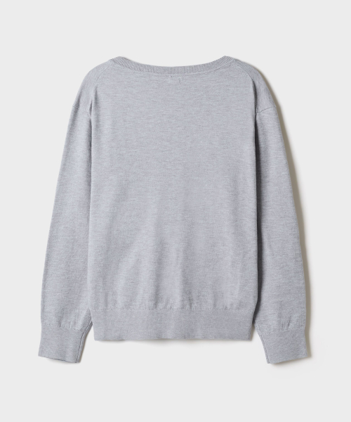 [Soft Yarn] Deep V-Neck Knit_SPKWG49G01