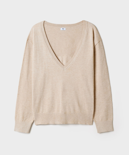 [Soft Yarn] Deep V-Neck Knit_SPKWG49G01