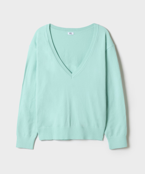 [Soft Yarn] Deep V-Neck Knit_SPKWG49G01