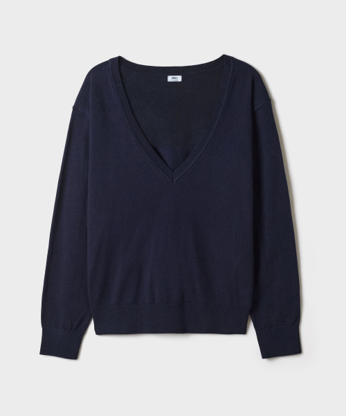 [Soft Yarn] Deep V-Neck Knit_SPKWG49G01