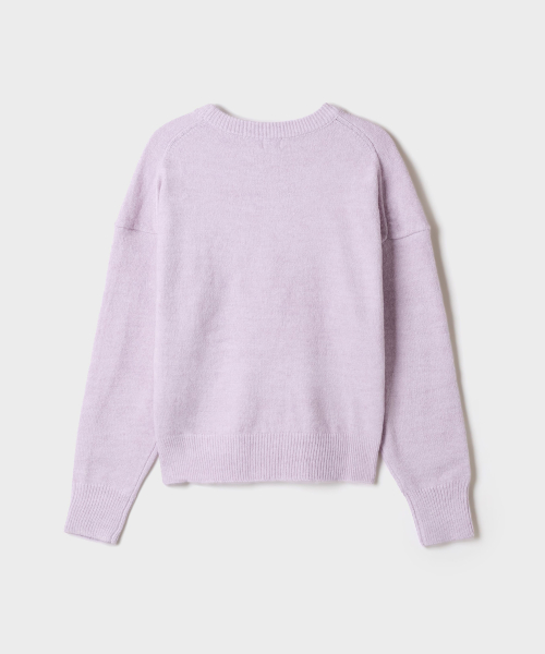 SOPEUTEUYAN Womens Fuzzy Round-Neck Sweater_SPKWG4TG01