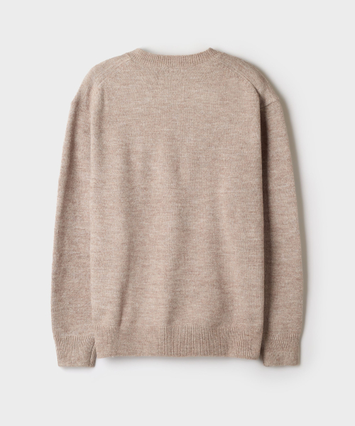 [Soft Yarn] Fuzzy Vneck Sweater_SPKWG4TC02