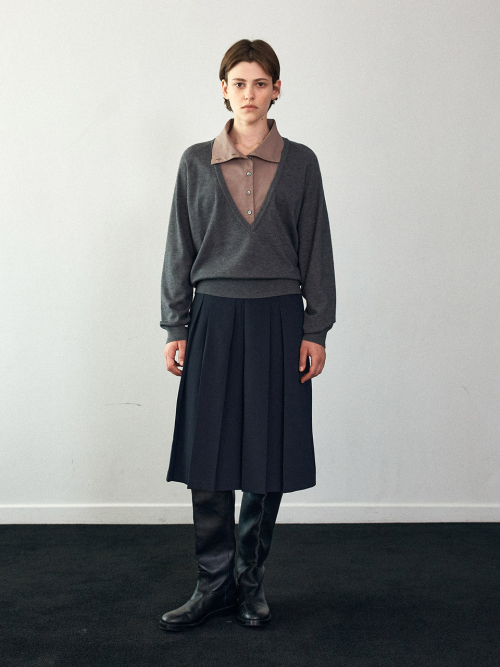 Layered V Neck Knit