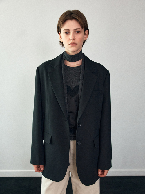 Over-Fit Single Jacket (2color)