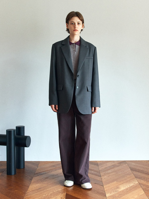 Over-Fit Single Jacket (2color)
