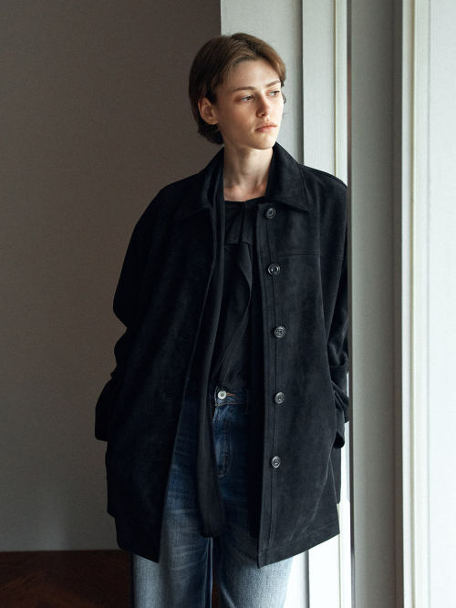 Suede Relaxed Half Jacket