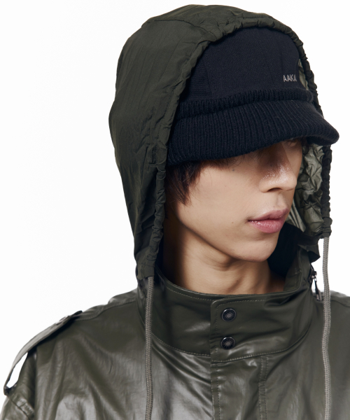 Knit Visor Cap (Black)