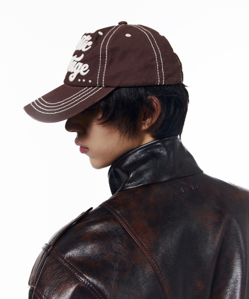 Rustic Stud Ball Cap (Burgundy)