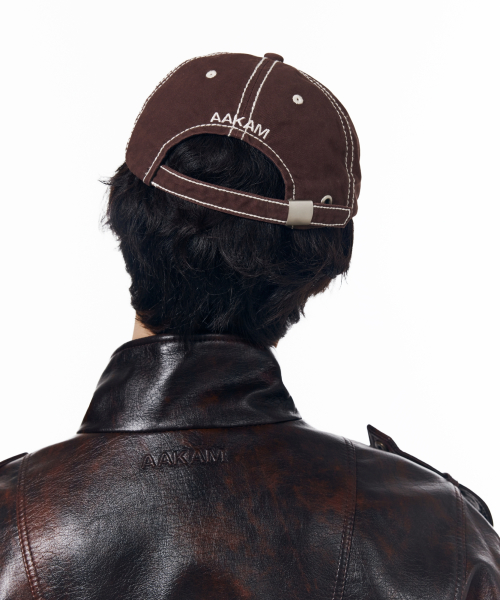 Rustic Stud Ball Cap (Burgundy)