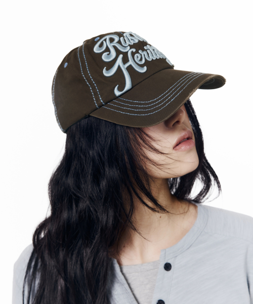 Rustic Stud Ball Cap (Brown)
