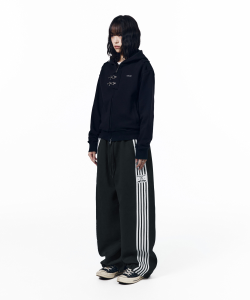 Line Taped Track Pants (Navy)
