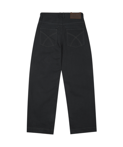 KPT Semi Wide Denim Pants (Black)