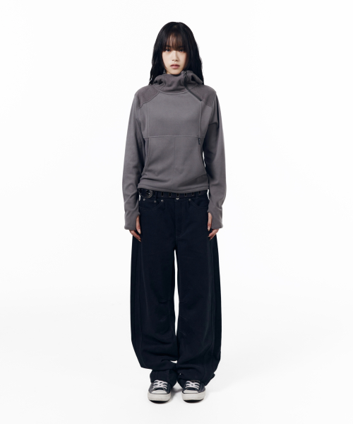 KPT Semi Wide Denim Pants (Black)