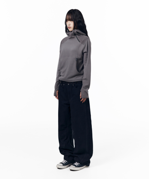 KPT Semi Wide Denim Pants (Black)