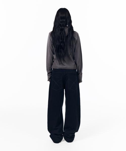 KPT Semi Wide Denim Pants (Black)