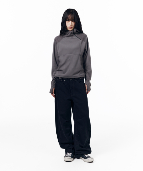 KPT Semi Wide Denim Pants (Black)