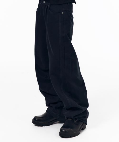 KPT Semi Wide Denim Pants (Black)