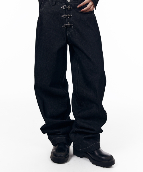 Fireman Hook Denim Pants (Black)