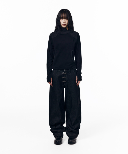 Fireman Hook Denim Pants (Black)