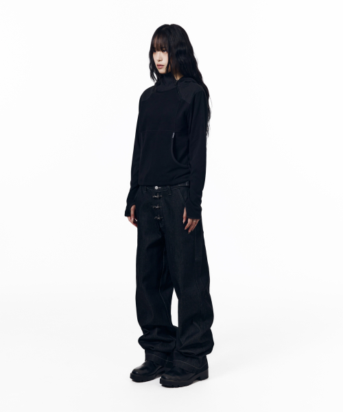 Fireman Hook Denim Pants (Black)