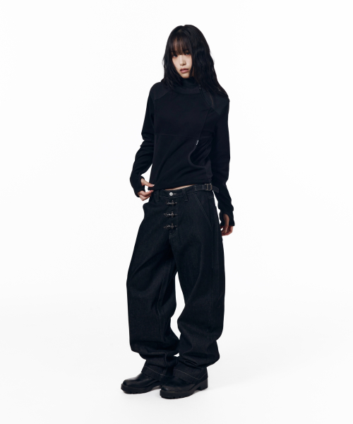 Fireman Hook Denim Pants (Black)