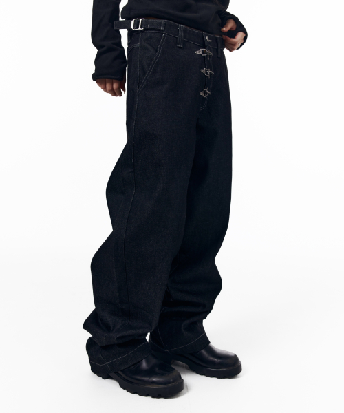Fireman Hook Denim Pants (Black)